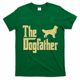 Golden Retriever Funny Dog The Dogfather Parody T-Shirt - Irish Green