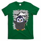 Grim Reaper Halloween Spooky Penguin Halloween Penguin T-Shirt - Irish Green