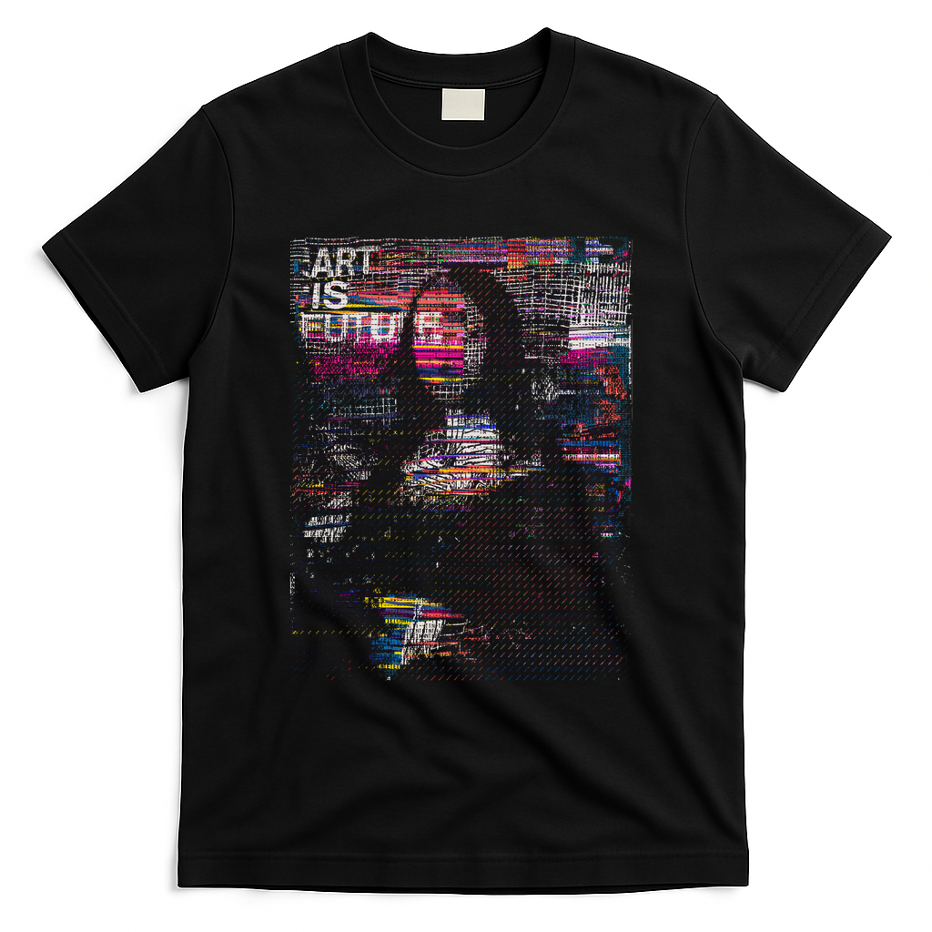Glitch Renaissance: Mona Lisa - Black
