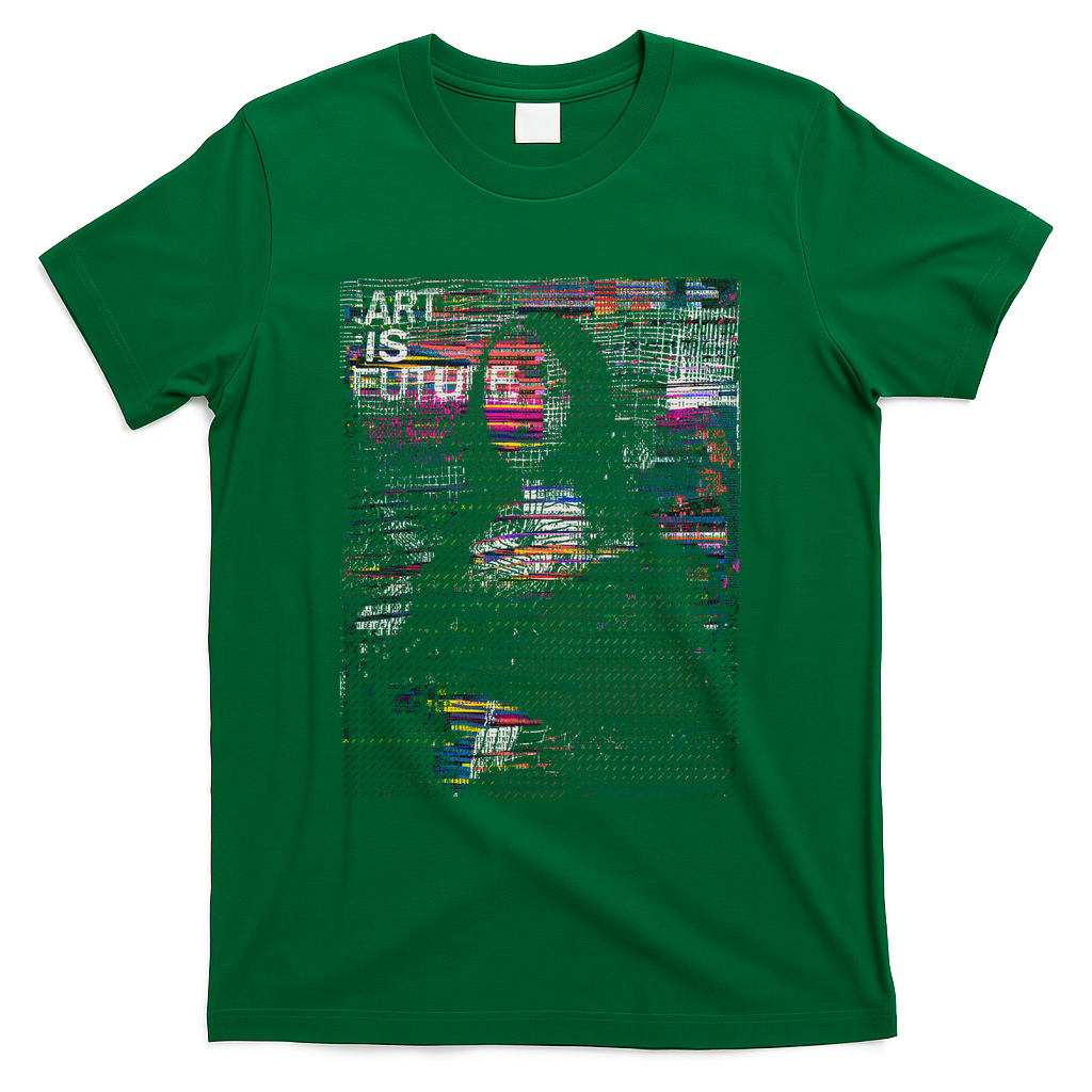 Glitch Renaissance: Mona Lisa - Green