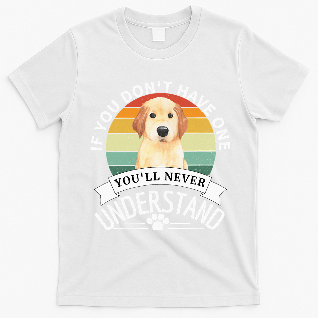 Golden Retriever Retro Vintage Dog Lovers T-Shirt - White