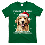 Golden Retriever With Christmas Hat For Funny Dog Christmas T-Shirt - Irish Green