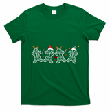 Gingerbread Skeleton Christmas Radiology Shir Xray Tech T-Shirt - Irish Green