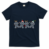 Gingerbread Skeleton Christmas Radiology Shir Xray Tech T-Shirt - Navy Blue