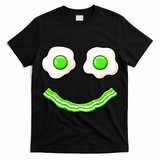 Green Smile Face Eggs And Bacon Ham Breakfast T-Shirt