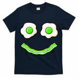 Green Smile Face Eggs And Bacon Ham Breakfast T-Shirt