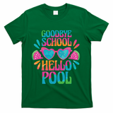 Goodbye School Hello Pool Summer T-Shirt - Green