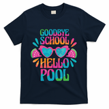 Goodbye School Hello Pool Summer T-Shirt - Navy