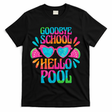 Goodbye School Hello Pool Watermelon Last Day Of School T-Shirt - Black