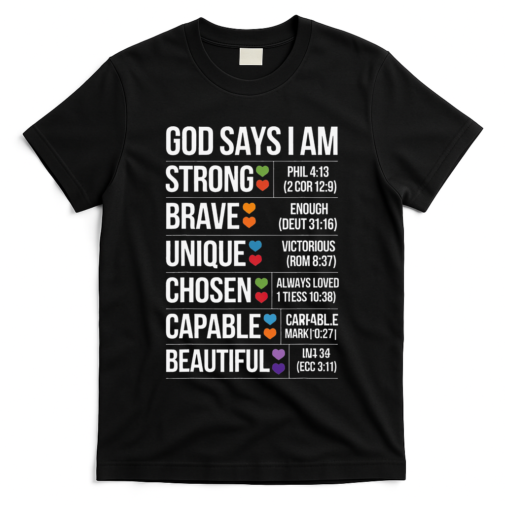 God Says I Am Autism Awareness Christian Bible Verse T-Shirt
