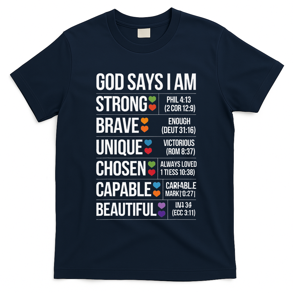 God Says I Am Autism Awareness Christian Bible Verse T-Shirt