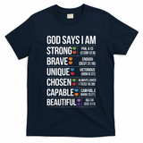 God Says I Am Autism Awareness Christian Bible Verse T-Shirt