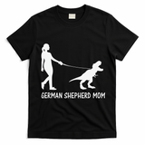 German Shepherd Mom Dinosaur GSD Owners Trex Mother T-Shirt - Black