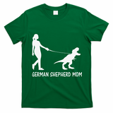 German Shepherd Mom Dinosaur GSD Owners Trex Mother T-Shirt - Irish Green