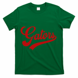 Gators School Spirit Mascot Logo Team Sports T-Shirt - Green