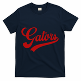 Gators School Spirit Mascot Logo Team Sports T-Shirt - Navy