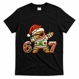 Gingerbread Six Seven 67 Ice Cream Drip Christmas T-Shirt - Black