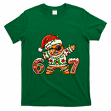 Gingerbread Six Seven 67 Ice Cream Drip Christmas T-Shirt - Irish Green