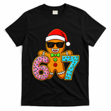 Gingerbread Six Seven 67 Ice Cream Christmas T-Shirt - Black