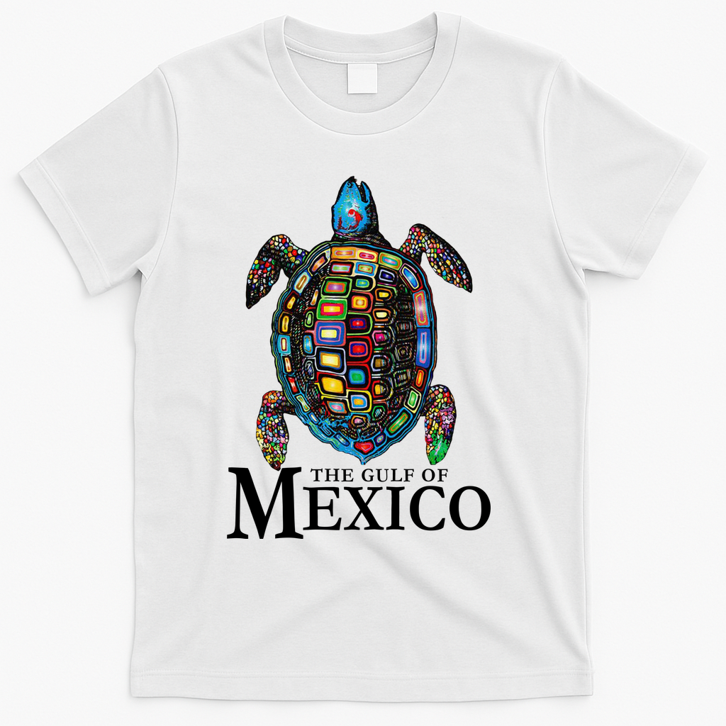 Graphic Sea Turtle Gulf Of Mexico Never Forget Trump T-Shirt - White