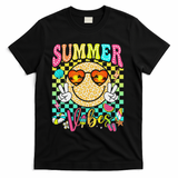 Groovy Summer Vibes Women Girl Summer Beach Vacation T-Shirt - Black