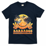 Groovy Summer Vacation Barbados Beach T-Shirt - Navy