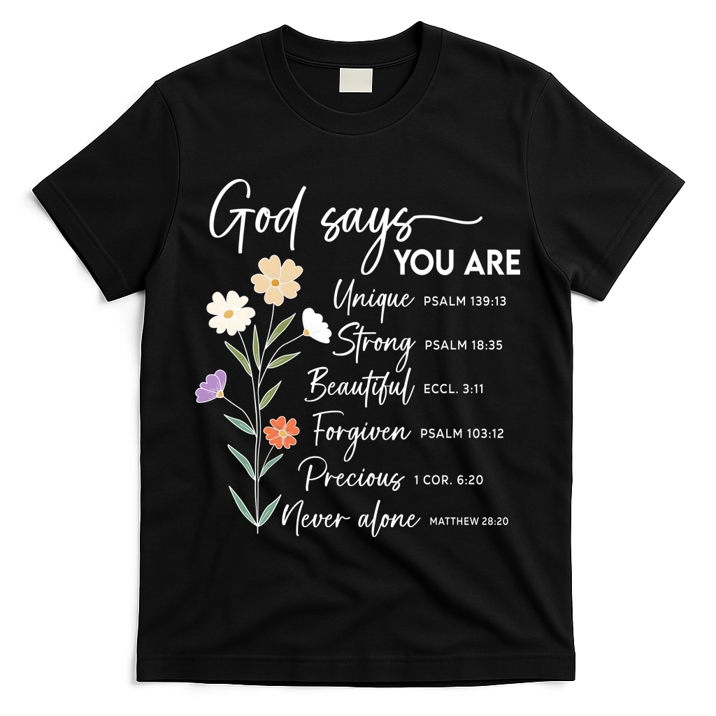 God Says You Are Christian Faith Inspirational  T-Shirt