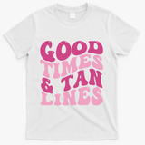 Good Times And Tan Lines Summer Groovy T-Shirt - White