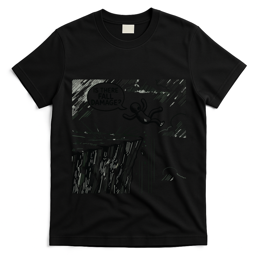 Gravity Test Funny Gamer Is There Fall Damage T-Shirt