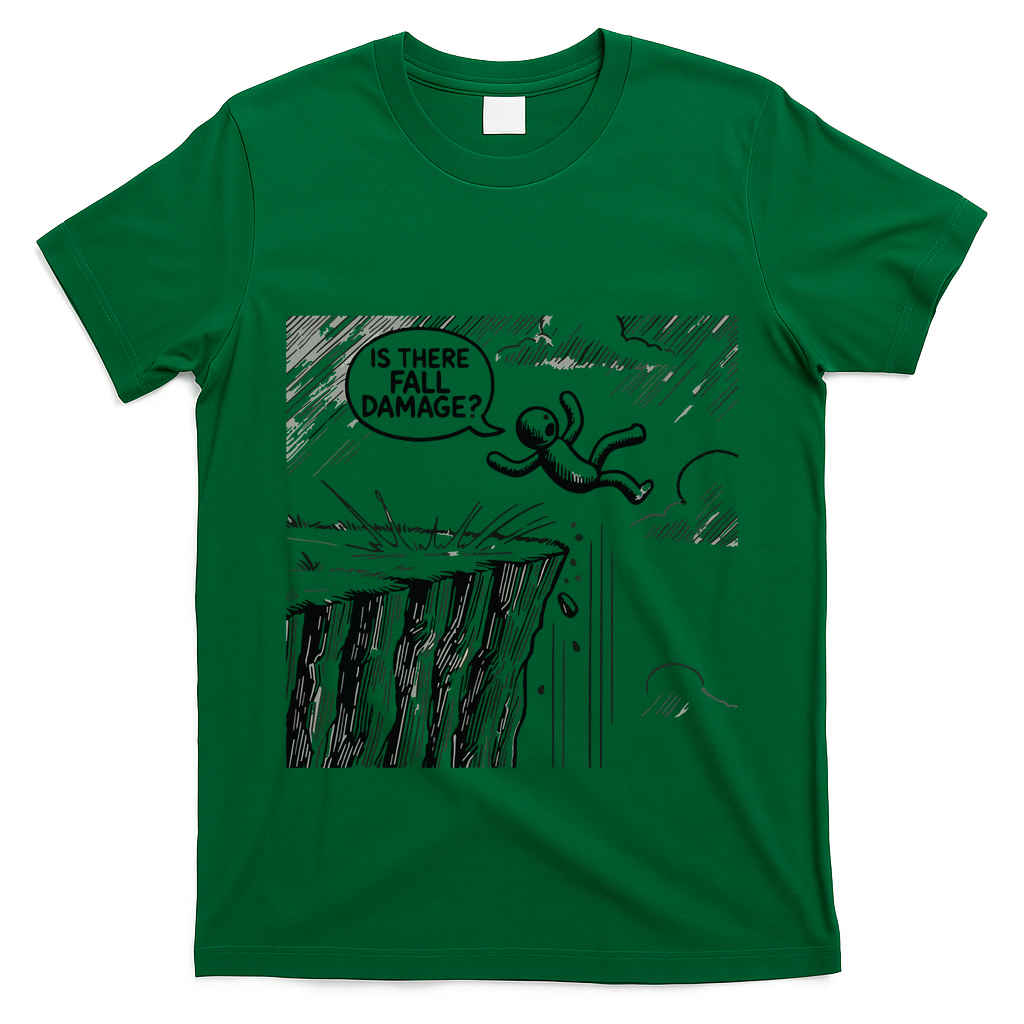 Gravity Test Funny Gamer Is There Fall Damage T-Shirt