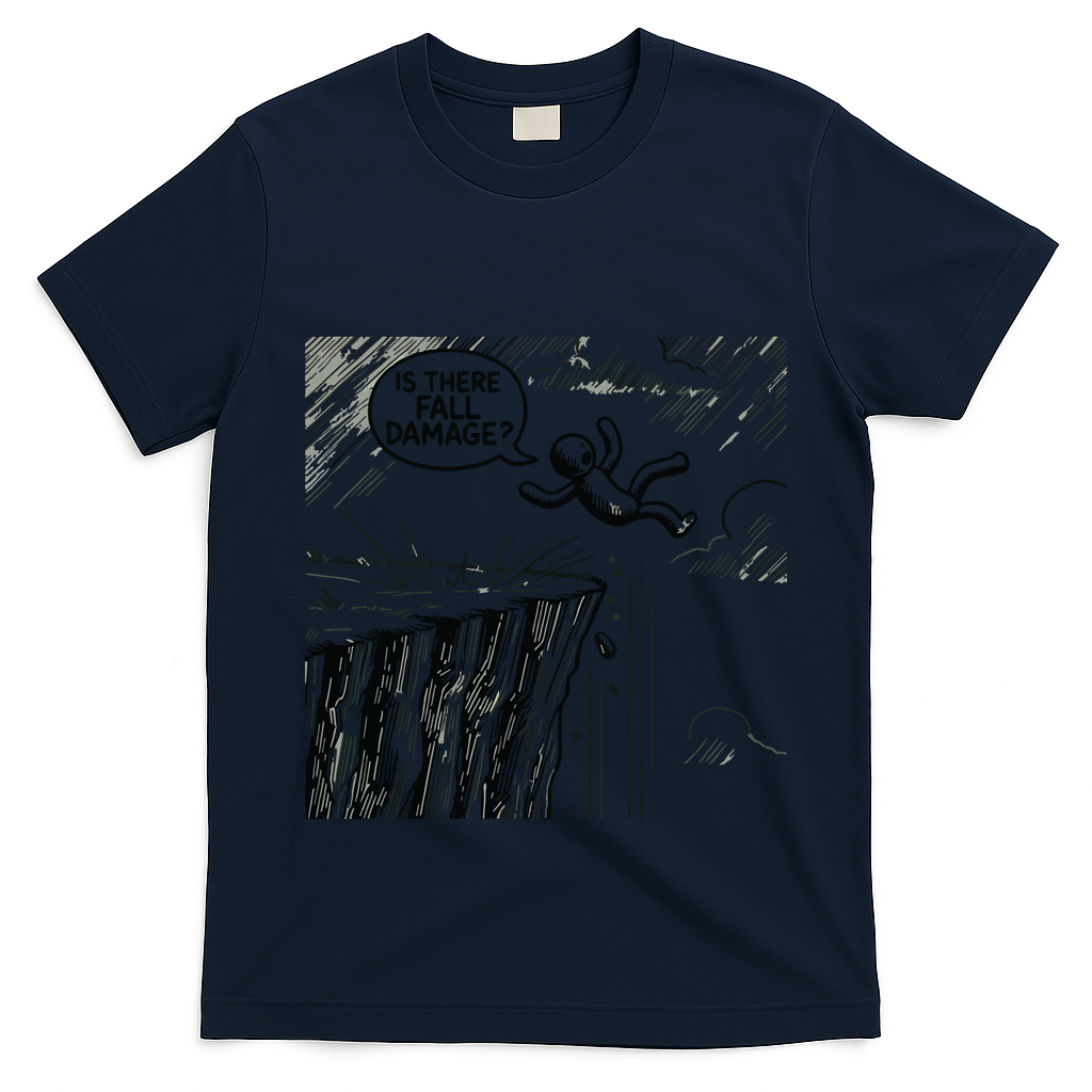 Gravity Test Funny Gamer Is There Fall Damage T-Shirt