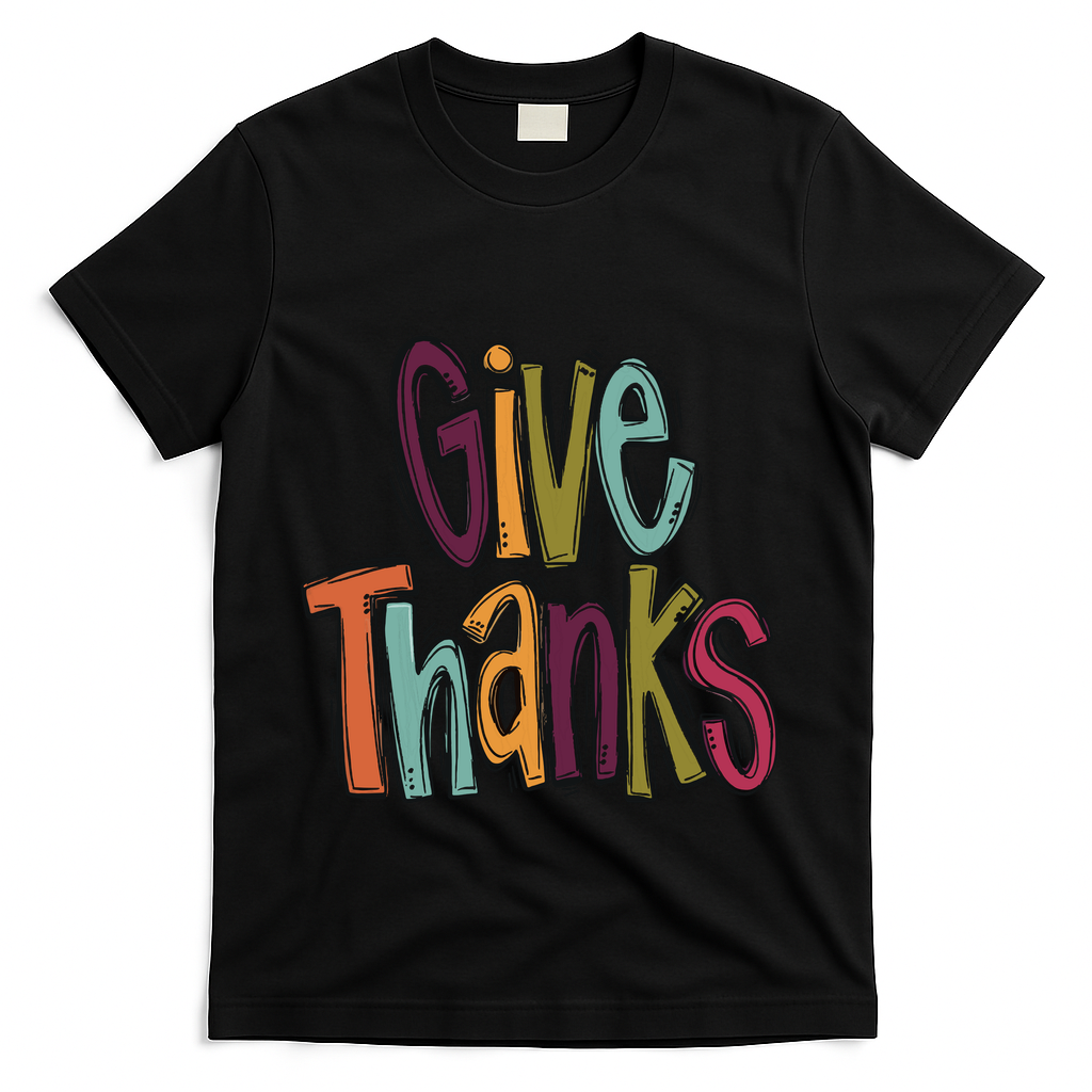 Give Thanks T-Shirt - Black