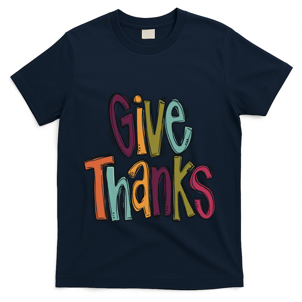 Give Thanks T-Shirt - Navy
