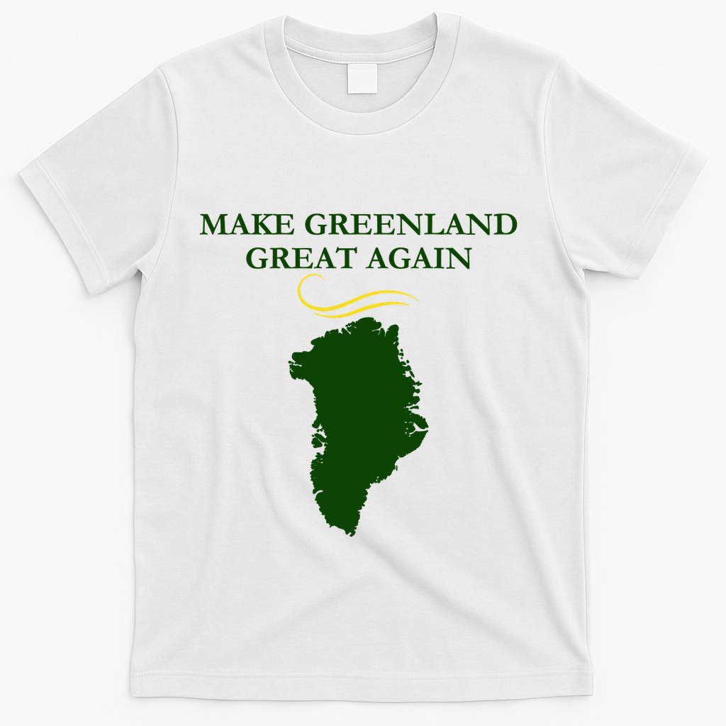Greenland Trump Hair Make Greenland Great Again T-Shirt - White