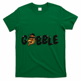 Gobble Turkey Thanksgiving Holiday Cute T-Shirt - Green