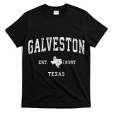 Galveston Texas Tx Vintage Established Athletic Sports Design T-Shirt