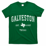 Galveston Texas Tx Vintage Established Athletic Sports Design T-Shirt