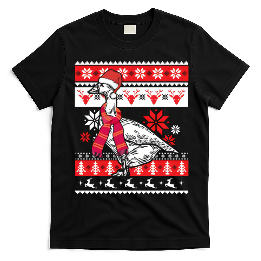 Goose Ugly Christmas T-Shirt - Black