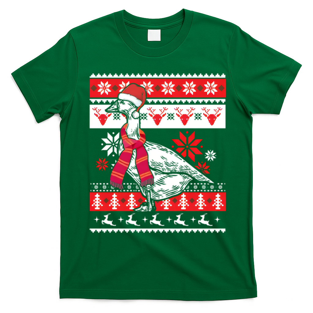 Goose Ugly Christmas T-Shirt - Irish Green