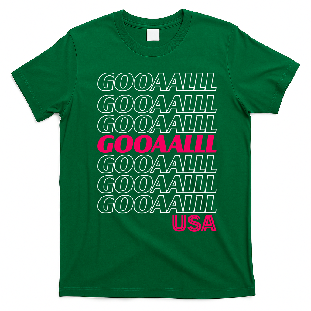 GOOAAALLL USA Soccer Fans Goal T-Shirt - Irish Green