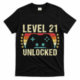 Gaming Vintage 21st Birthday Gift 21 Year Old Boy Girl Gamer T-Shirt