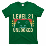 Gaming Vintage 21st Birthday Gift 21 Year Old Boy Girl Gamer T-Shirt