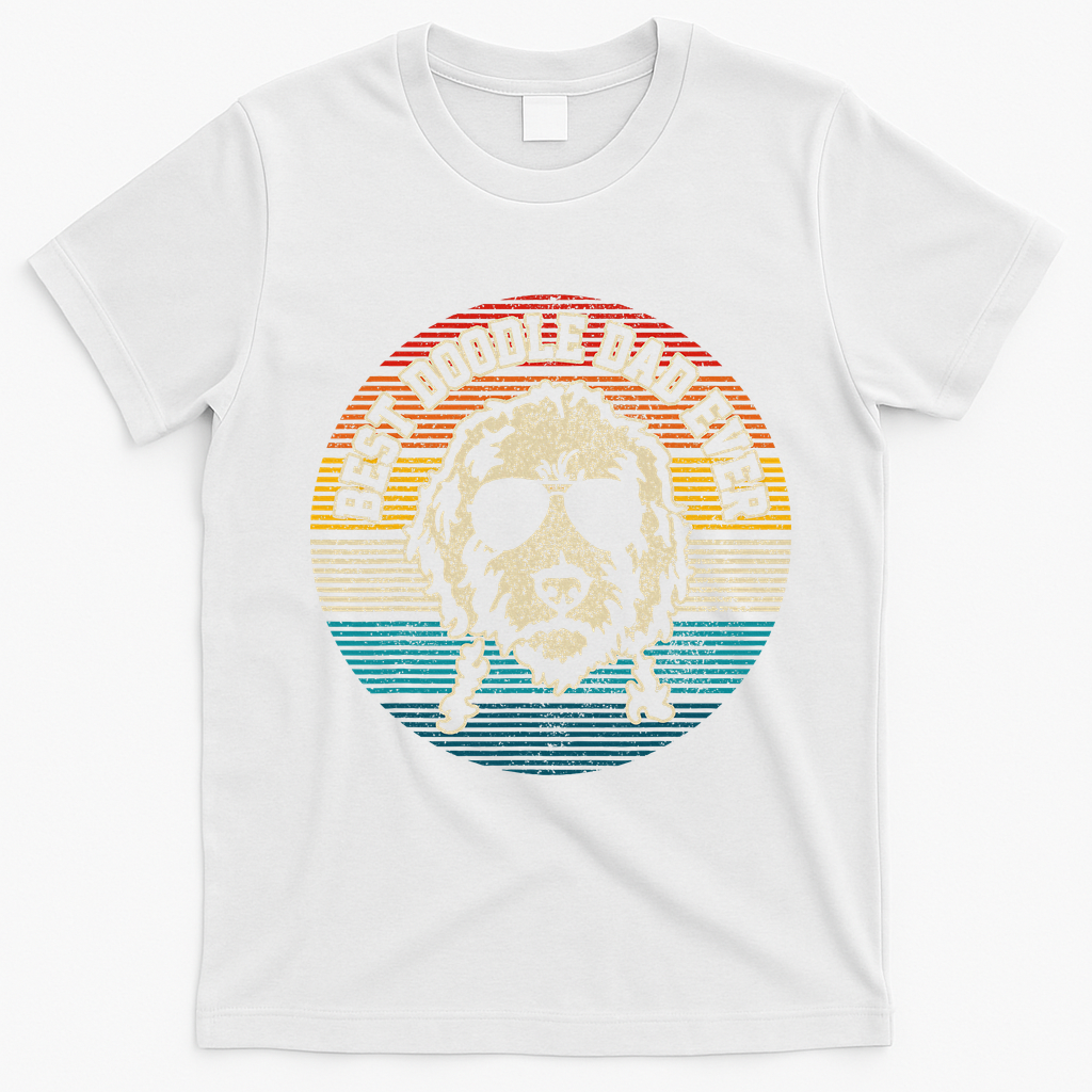 Goldendoodle Vintage Doodle Dad Dog Funny Gift T-Shirt - White