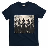 Girls Will Be Girls Halloween Witch T-Shirt - Navy Blue