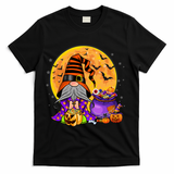 Gnome Witch Halloween Costume Pumpkin Autumn Fall Holiday T-Shirt - Black