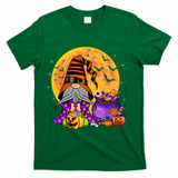 Gnome Witch Halloween Costume Pumpkin Autumn Fall Holiday T-Shirt - Green