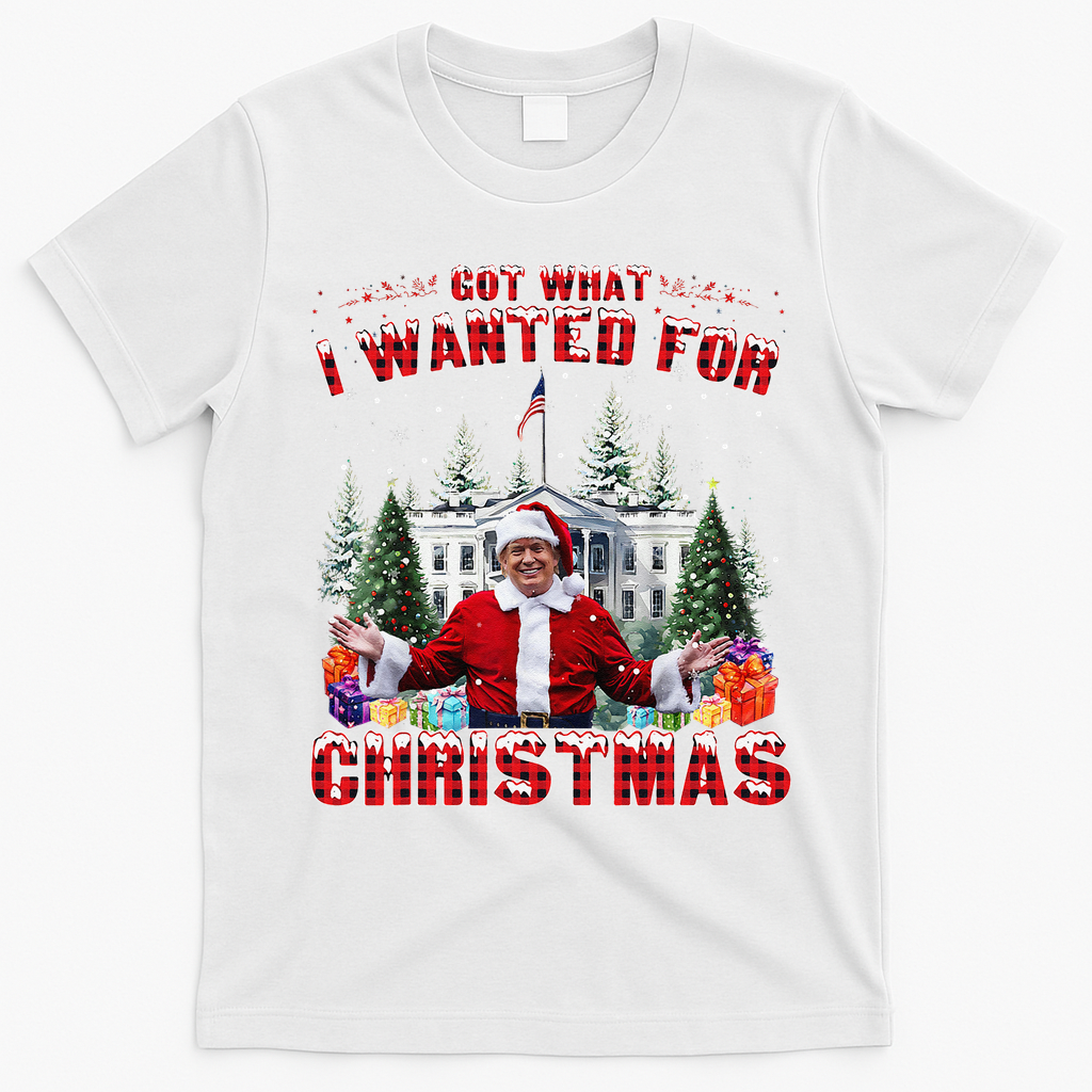 Got What I Wanted For Christmas Trump Won Trump President T-Shirt - White