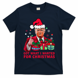 Got What I Wanted For Christmas Trump 2024 Won President T-Shirt - Navy Blue