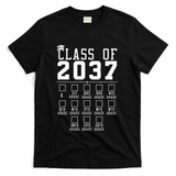 Grow With Me Class Of 2037 Handprint Kindergarten Graduation T-Shirt - Black
