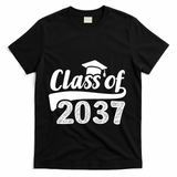 Grow With Me Class Of 2037 Graduation Preschool T-Shirt - Black